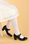 Resim Kiko Kids 751 Rugan Günlük Kız Çocuk 4 Cm Topuklu Babet Ayakkabı 