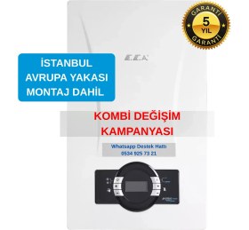 Resim E.C.A Proteus Premix 24KW Tam Yoğuşmalı Kombi Montaj Hizmeti Dahil 