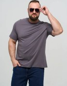 Resim Stark Cotton Büyük Beden Düz Renkli Tişört 8834849 Gri 