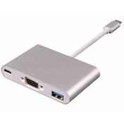 Resim Type-C To 3 In 1 Vga Usb 3.0 Dönüştürücü Çevirici Adaptör Hub Diğer