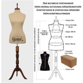 Resim Videolu Ürün-38 Beden Iğne Batabilen Terzi Mankeni Prova Mankeni 527200901 