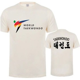 Resim Sıemnıno Wtf Dünya Taekwondo Federasyonu Yazlık Kısa Kollu Pamuk Tişört Lh-241gümüşerkek Gümüş 