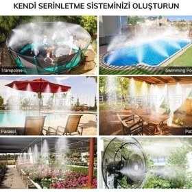 Resim 10 Metre Kendin Yap Balkon Veranda Çardak Kamelya Sulama Serinletme ve Nemlendirme Sistemi 