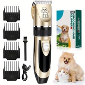 Resim KAHL USB Şarj Edilebilir Evcil Hayvan Saç Kesme Makinesi - Köpekler ve Kediler için Kablosuz Bakım Makasları Lityum Pil, ABS Malzeme, Ev ve Salon Kullanımı için Çoklu Ekler, Köpek Bakım Malzemeleri 