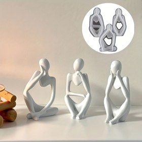 Resim 3 Adet Soyut İnsan Figürü Silikon Kalıp - Epoksi Reçine El Sanatları, El Yapımı Mumluklar, Ev Dekoru, Masa Süsleri - Dayanıklı Yeniden Kullanılabilir Sanatsal Tasarım, Modern Dekor Ürünler, Detaylı Kalıplar, El İşi Tutkunları İçin 