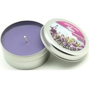 Resim Bozkurt Yuvarlak Teneke Kutuda Kokulu Mum Lavanta 