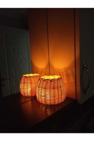 Resim ARCE YAŞAM Rattan Mini Sepet - Pamukluk - Kaşıklık - Vazo 