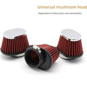 Resim Moveevo Araç Ve Motosiklet İçin 51/55/60mm Kuru Tip Hava Filtresi - 100mm Dış Çaplı Motor Performansı Geliştirici Kırmızı, 55mm 