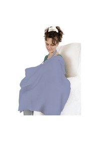 Resim 4 Katlı Iç Göstermez Pamuk Müslin Bebek Emzirme Önlüğü İndigo 