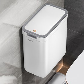 Resim Joybos Duvara Monte Banyo Çöp Kutusu: Koku Giderici, Temassız ve Yerden Tasarruf Sağlayan 