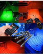 Resim OTOTOPTAN Kumandalı Ayak Altı Led 12 Ledli Sese Duyarlı 