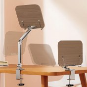 Resim Coverzone Kitap Tutucu Stand Ayarlanabilir Stand ve Tablet Standı 360° Döner Kollu Masa Duvar ve Raf Uyumlu Ergonomik Tasarım Ofis Öğrenci ve Ev Kullanımı Için Mükemmel Tutucu Stand 