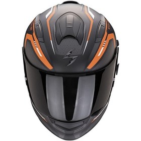 Resim Scorpion Exo 491 Evo Kripta Kapalı Motosiklet Kaskı Mat Siyah Oranj Mat Siyah - Turuncu 
