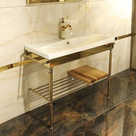 Resim Restel Porselen Lavabo 5656 - PVD Gold 