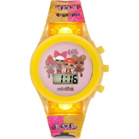 Resim Miniflak Lol Surprise! Lisanslı LOL7003 Sarı Işıklı Çocuk Saati 
