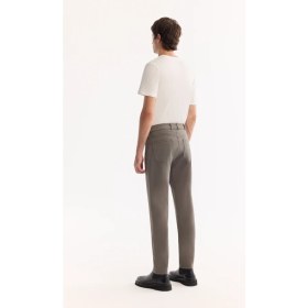 Resim AVVA Erkek Gri Haki Klasik Bel Soft Touch Pamuklu Slim Fit Pantolon B003038 