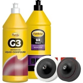Resim Farecla G3 Pasta 1 Lt + G3 Wax Cila 1 Lt (2 Adet Sünger - 1 Adet Ci̇la - 1 Adet Pasta) 