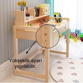 Resim Çalışma Masası Montessori Çalışma Masası Ahşap Masif Çocuk Masası 