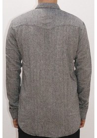 Resim Erkek Gömlek Gri Desenli Gömlek Gri 