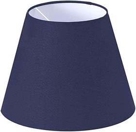 Resim Lit Dizayn Abajur Başlık Lacivert Konik Şapka 25x15x20 Cm Dekoratif Özel Yüksek Kalite Kumaş 