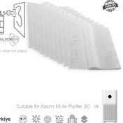 Resim FAF FİLTER 10 Adet Air Purifier 3c Uyumlu Gümüş Iyonlu Elektrostatik Toz Tutucu Ön Filtre 
