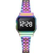 Resim 2xudc Renkli Trompet Erkek ve Kadın Aynı Stil LED Elektronik Dokunmatik Ekran Kuvars Izle Moda Kişilik Bayanlar Izle Çelik Kemer Çift Izle (Yurt Dışından) 