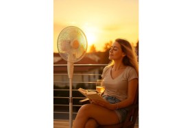 Resim Girist GR30 Merkür 3 Kademeli Ayaklı Vantilatör 40 cm Beyaz 