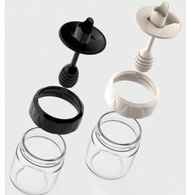 Resim Renga Lexa 210 Ml 2'li Cam Bal Kavanozu 201008 Siyah-bej Renkli 