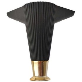 Resim Zeygen Zirve Çizgili Mobilya Ayağı Baza Koltuk Ayağı 4 Adet 15Cm Siyah (521143106) 