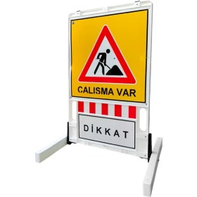 Resim Katlanır Uyarı Levhalı Bariyer 150x90cm 