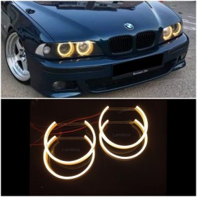 Resim Lambbos Bmw E39 Uyumlu Angel Eyes Halka Sarı Pamuk Led 