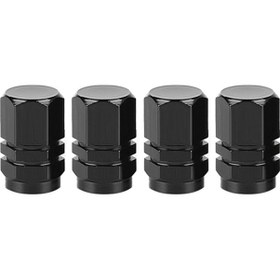 Resim Herşeyfırsat Oto Lastik Sibop Kapağı 4 Adet Siyah 