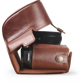 Resim MegaGear Gerçek Deri Fujifilm X-e4 Ile Uyumlu Kamera Kılıfı 