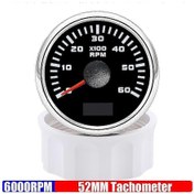 Resim 52mm Su Geçirmez Takometre 3k-8k Rpm Kırmızı Işık Evrensel Uyumlu Benzin/dizel Araç Göstergesi 6000 Rpm Bs. 