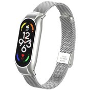 Resim Xiaomi Mi Band 7 Uyumlu KRD-06 Metal Zore Kordon-Gümüş 
