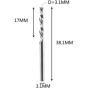 Resim 2Liyao WD2F-D3.1-L17 Dreanique 1 Adet Katı Karbür Freze Kesici 3.175 4 6 8mm 2 Flüt Spiral Yönlendirici Bit Karbür Uçlu Değirmen Ahşap Mdf Yukarı Kesme Aşağı Kesme (Yurt Dışından) 