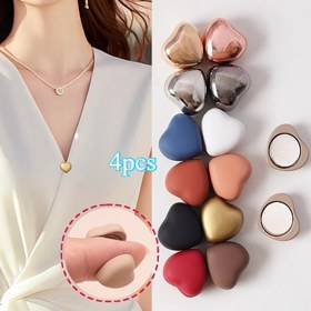 Resim Moda Klipsi 4 Adet | Çok Renkli Çıkarılabilir Manyetik Toka - Gömlekler, Yaka, Pantolon Paçaları, Manşetler, Eşarplar için Uygun Dekorasyon Aksesuarları 