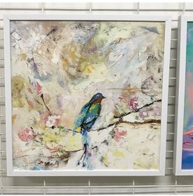 Resim Kuşlar Ve Filli 3 Parçalı Kanvas Set Tablo 