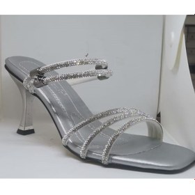 Resim Swellsoft 19508 Kadın Açık Taşlı Abiye Ayakkabı Gümüş 