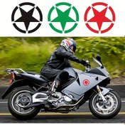 Resim Beş köşeli yıldız motosiklet kask çıkartmaları motokros yakıt tankı yarış gövde çamurluk serin dekor yağ geçirmez pentagram ordu çıkartmaları 
