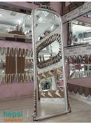 Resim Matmazel Model Gümüş Renk Varaklı Ayaklı Boy Aynası Gümüş 