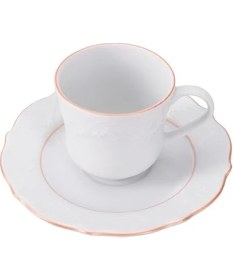 Resim CetKing Rose Boya Yaldız 6 Kişilik Kahve Takımı 85CC 