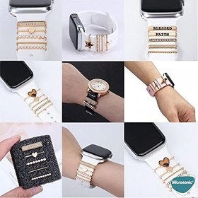 Resim Microsonic Apple Watch Ultra 2 Kordon Süsü Charm Kalp Ve Nazar Boncuğu [Watch Ultra 2 ile Uyumlu Kordon Süsü - Mavi] 