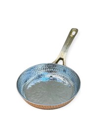 Resim Tek Kulplu Dövme Bakır Tava 17 Cm Bakır 