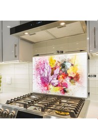 Resim Decorita Cam Ocak Arkası Koruyucu | Renkli Sonbahar | 49,5x76cm 