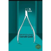 Resim CANSA 5 mm Manikür Pedikür Makası - Et Makası - Kütikül Temizleyici Pens Profesyonel Cerrahi Çelik 