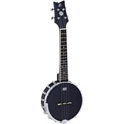 Resim Ortega OUBJ100-SBK Banjo Ukulele (Semi Satin Black) 