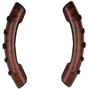 Resim Kolleksiyöz Direksiyon Koruması - Karbon Fiber Kaymazsız El Kaplama, Teri Önleyici, Evrensel Uyumlu, Ahşap Rengi 