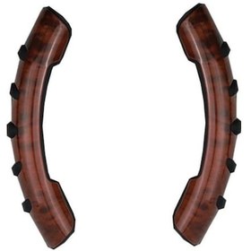 Resim Kolleksiyöz Direksiyon Koruması - Karbon Fiber Kaymazsız El Kaplama, Teri Önleyici, Evrensel Uyumlu, Ahşap Rengi 