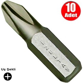 Resim İzeltaş Bits Uç Yıldız Matkap Vidalama Ucu Ph2 X 25 Mm - 10 Adet 